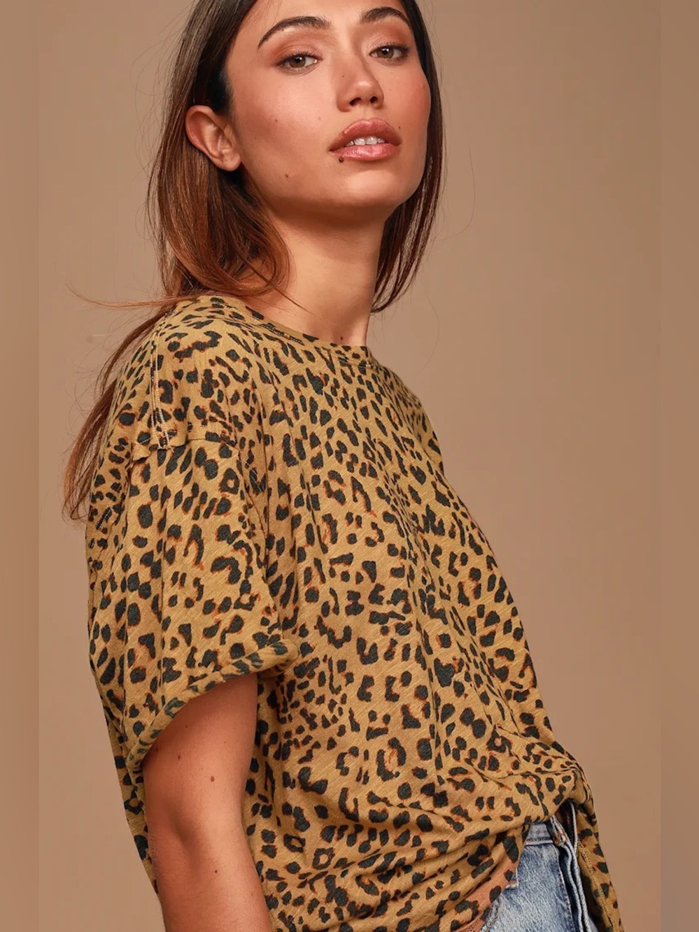 Free People| Cheetah Print ‘Clarity’ Oversized Ringer Tee